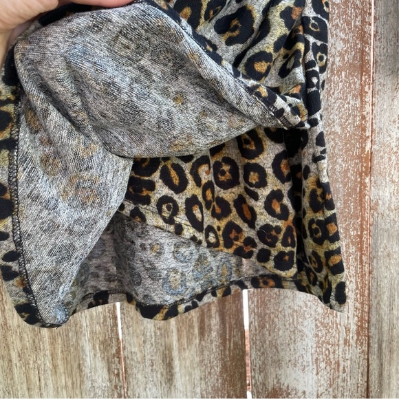JUN & IVY Women’s Leopard Print Bodycon Long Sleeve Mini Dress Size Medium - Picture 7 of 13
